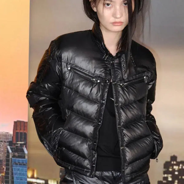[BUNJANG] SERIC Buckle Down Padded Jacket / 세릭 버클 다운 패딩 BUCKLE SCAR DOWN JACKET