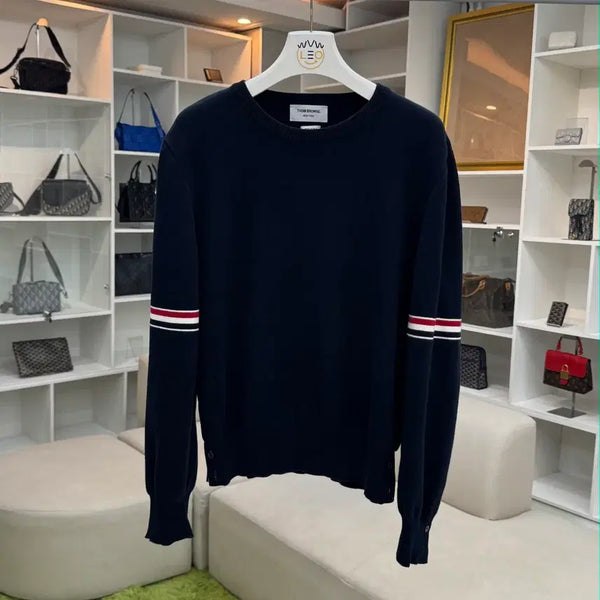 [BUNJANG] Thom Browne Milano Stitch Knit Armband Navy Size 4 / 톰브라운 암밴드 밀라노스티치 니트