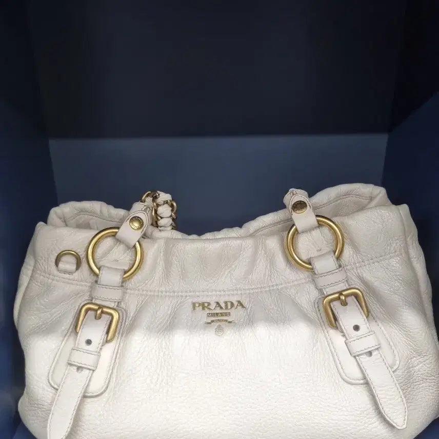 [BUNJANG] Prada Cervo Shine Chain Shoulder Bag / 프라다 Prada Cervo Shine Chain Shoulder Bag