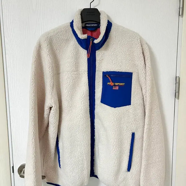 [BUNJANG] Polo Sport Fleece Jacket White XL / 폴로 스포츠 플리스 자켓 화이트