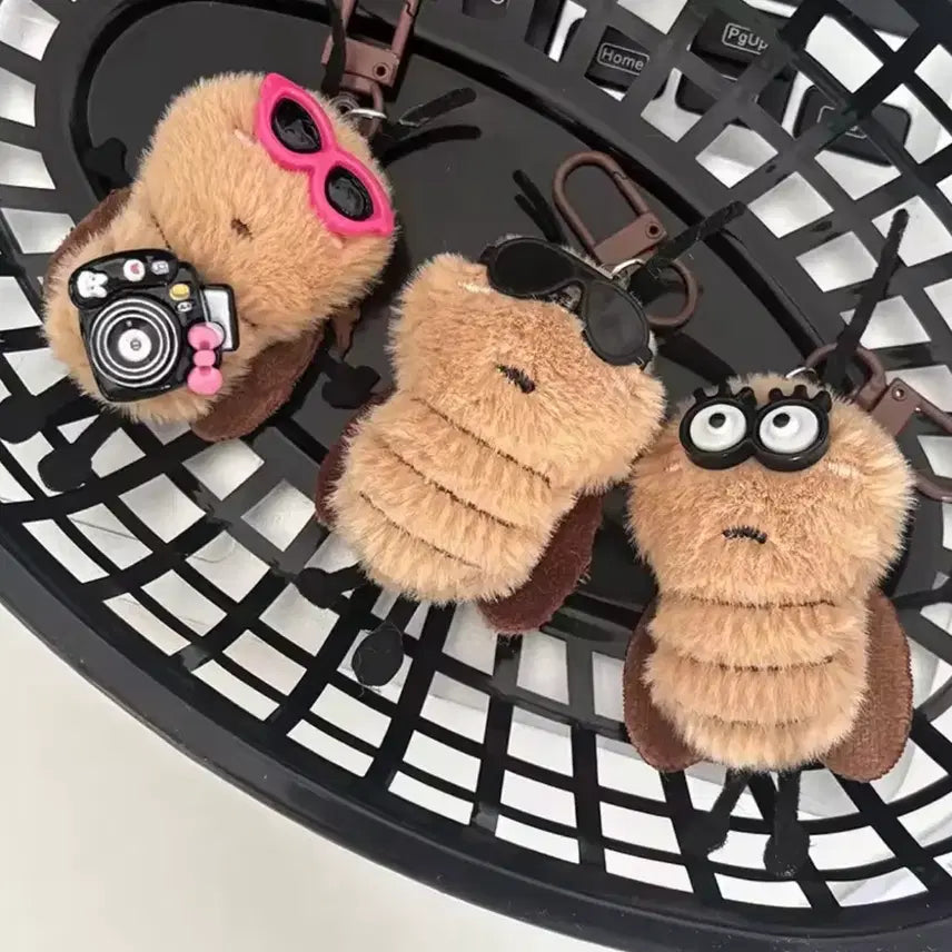 [BUNJANG] Cockroach Plush Keychain Set / 바퀴벌레 인형 키링 3종 일괄