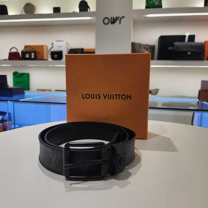 [BUNJANG] Louis Vuitton Monogram Eclipse Belt Black / 루이비통 모노그램 이클립스 벨트 블랙