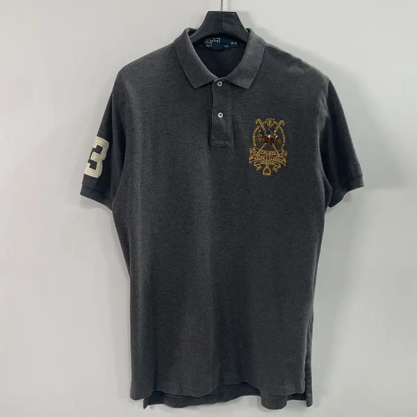 [BUNJANG] Polo Ralph Lauren Big Pony Gray Short Sleeve Polo Shirt / 폴로 랄프로렌 빅포니 그레이 반팔 카라티 (on.861)