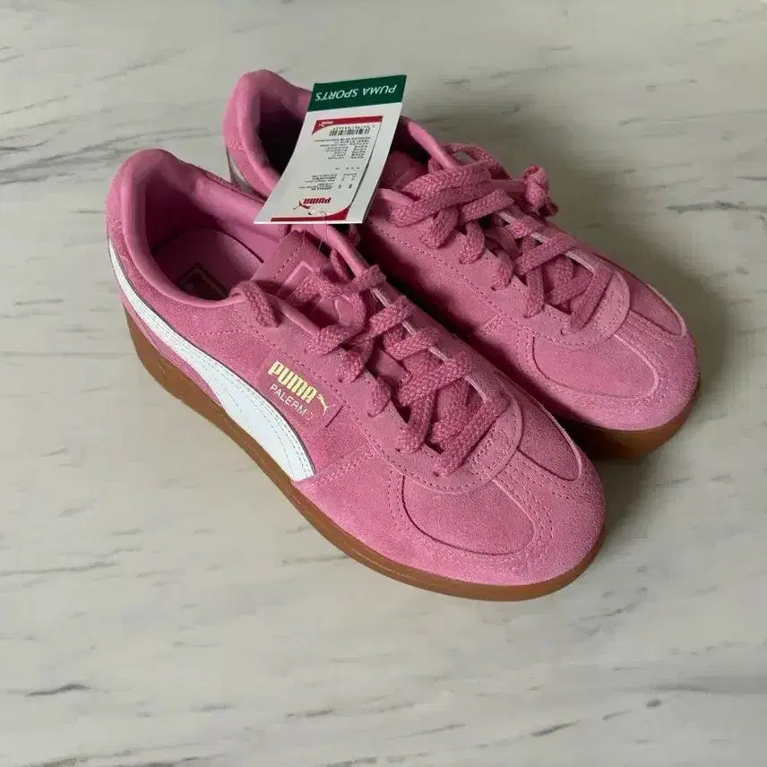 [BUNJANG] Puma Palermo Pink Suede Sneakers (260) / 정품보장/ 택미제거새제품/ 퓨마 팔레르모 핑크 스웨이드 운동화 (260)