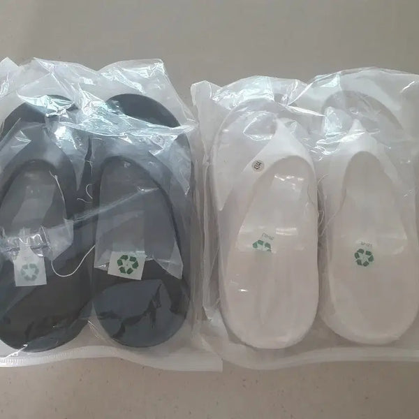 [BUNJANG] Men's EVA Flip-Flop Sandals (2 Pairs, 265mm) / (새상품)블랙/화이트 남성 쪼리 265mm 2켤레