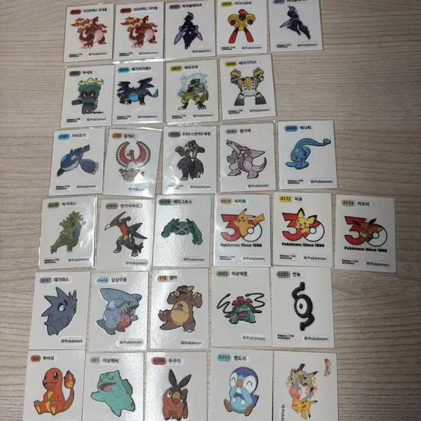 [BUNJANG] Pokemon Stick Seals Bundle (G-Max Charizard, Mega Charizard, Legendaries, etc.) / 포켓몬 카드 띠부씰 일괄 판매(거다이맥스 리자몽,메가 리자몽,전설등)