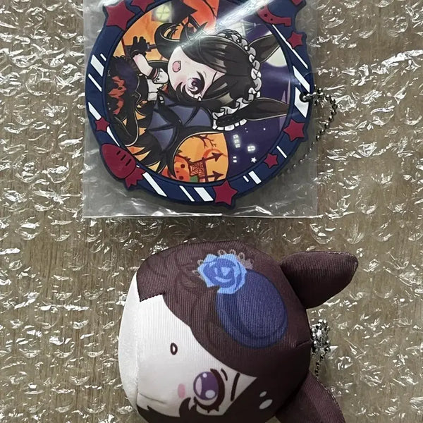 [BUNJANG] Uma Musume Rice Shower Manju + Rubber Charm Mascot Keychain Plush / 우마무스메 라이스 샤워 만쥬 + 러버참 마스코트 키링 인형 누이