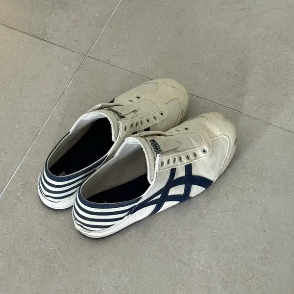 [BUNJANG] Onitsuka Tiger Mexico 66 Sneakers Beige Navy / 오니츠카타이거 멕시코 66 스니커즈 베이지 네이비