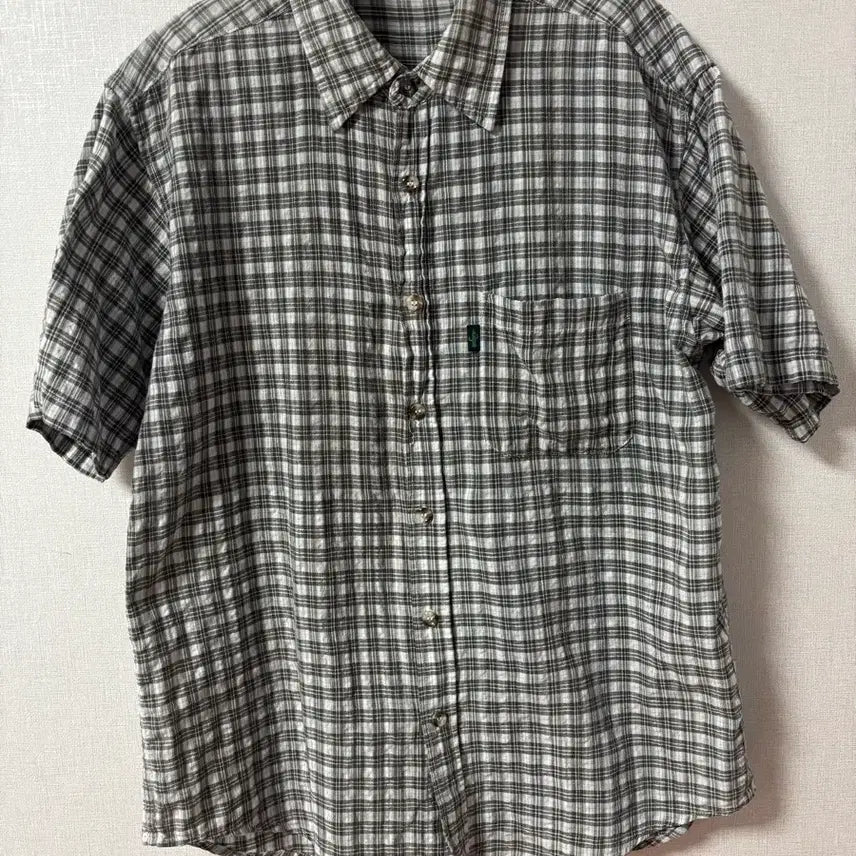 [BUNJANG] Check Pattern Short Sleeve Shirt / 체크 반팔 셔츠