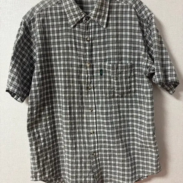 [BUNJANG] Check Pattern Short Sleeve Shirt / 체크 반팔 셔츠