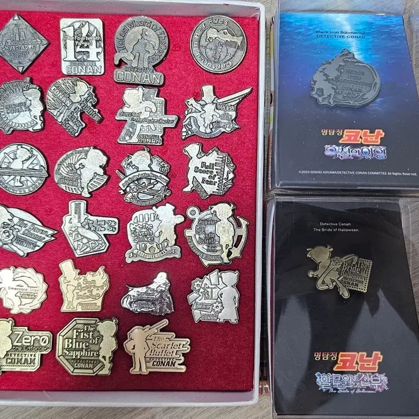 [BUNJANG] Detective Conan Movie Series 25 Pins Set / 명탐정 코난 극장판 뱃지 25개 세트