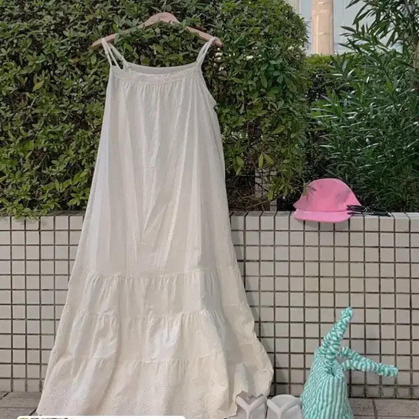 [BUNJANG] Abigail Ivory Lace Long Dress / 모리걸 레이어드 레이스 아이보리 컬러 원피스