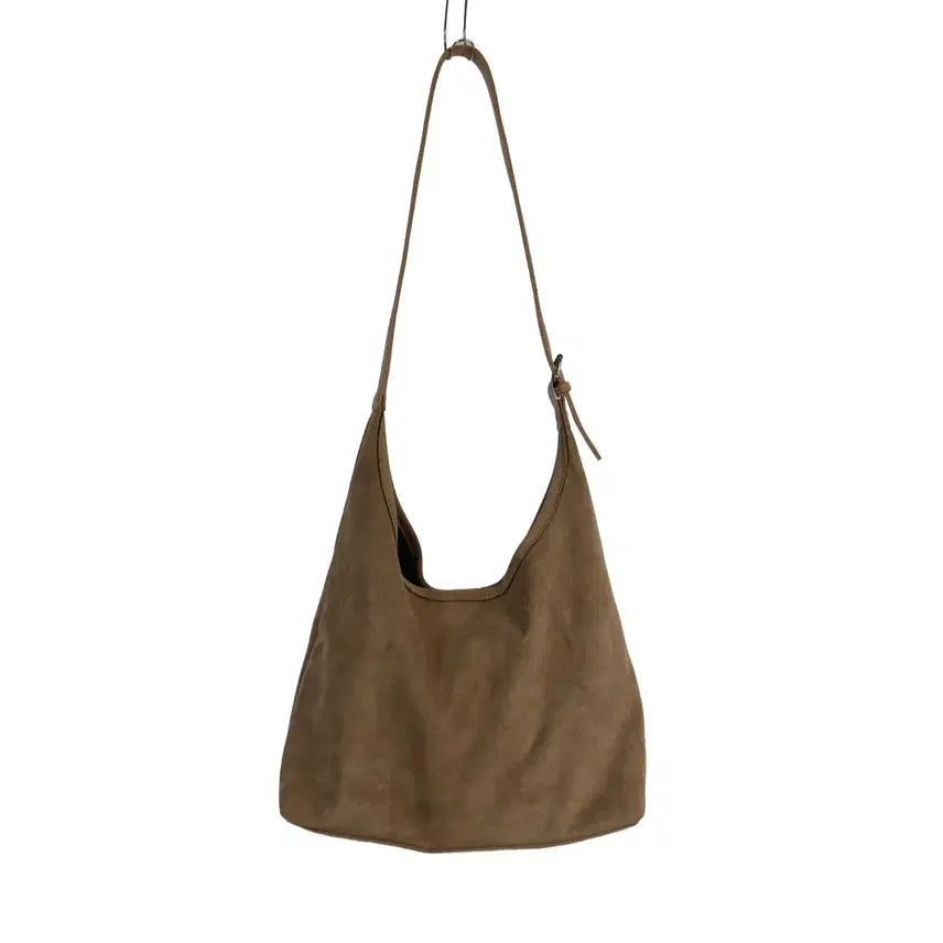 [BUNJANG] Brown Suede Shoulder Bag Tote Bag / 브라운 스웨이드 숄더백 에코백 빅백 데일리백