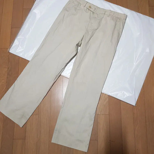 [BUNJANG] Ermenegildo Zegna Italian Luxury Cotton Trousers Ivory / 32-33/ 이태리 명품 제냐 일자면바지/2여622