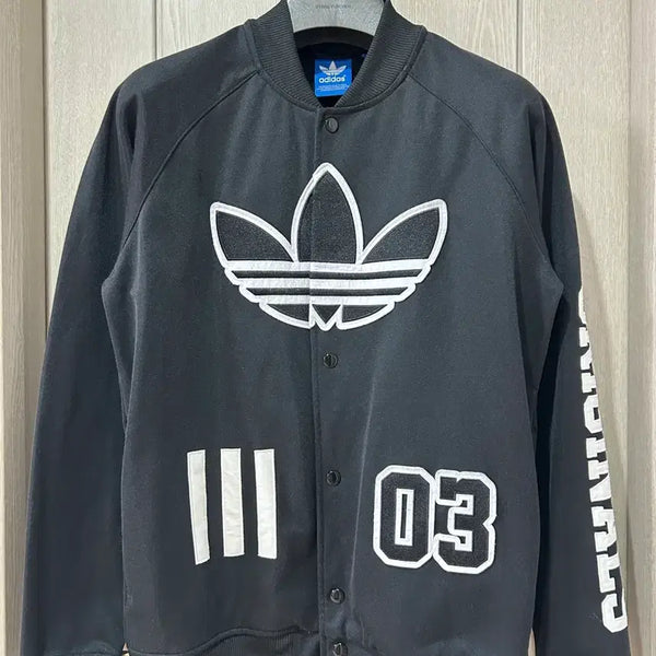 [BUNJANG] Adidas Big Logo Blouson Track Top Jacket / 아디다스 빅로고 블루종 트랙탑 져지 자켓 100