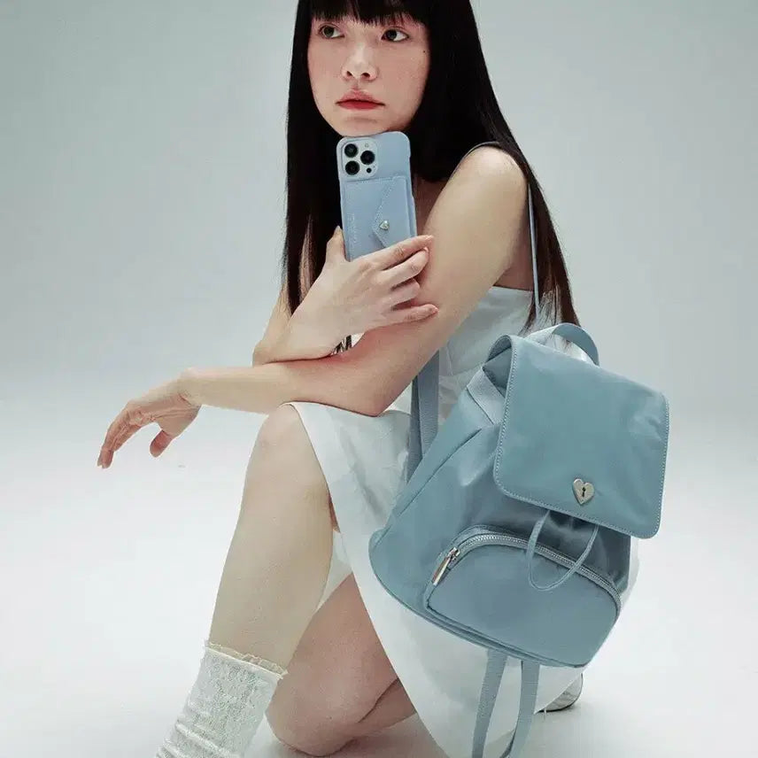 [BUNJANG] High Cheeks Sky Blue Backpack / 하이칙스 백팩 스카이블루
