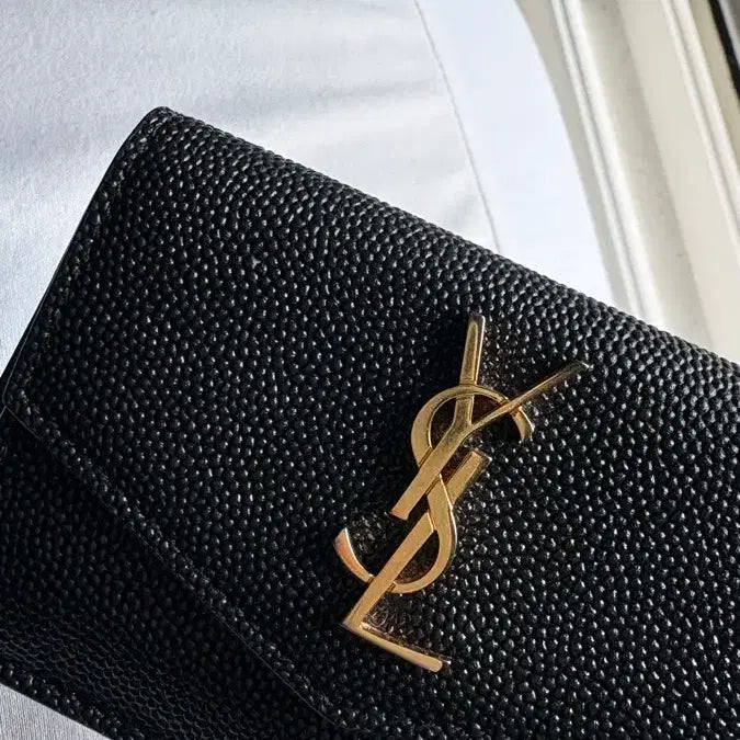 [BUNJANG] Saint Laurent YSL Logo Card Holder Black / 입생로랑 YSL 로고 카드지갑 블랙