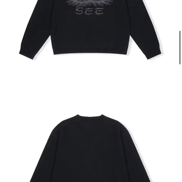 [BUNJANG] YES I C Eye Knit Pullover Sweater Black / 예스아이씨 Eye Knit Pullover Sweater Black