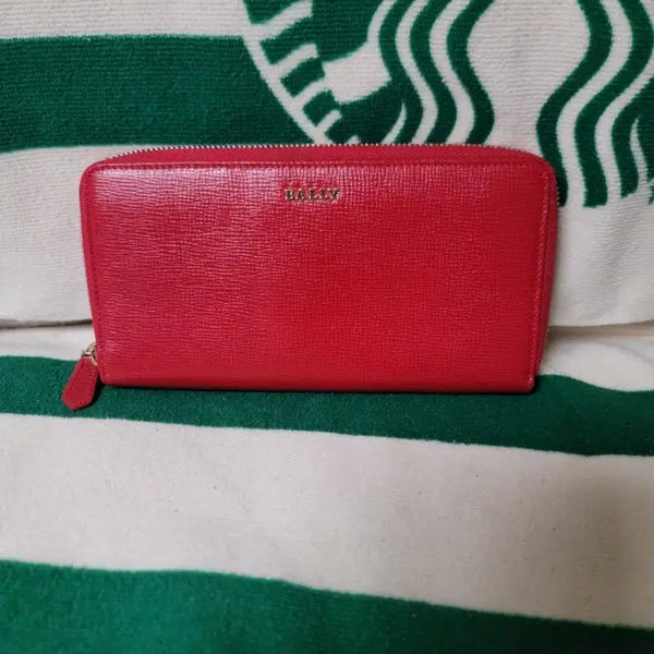 [BUNJANG] Bally Red Leather Long Wallet / 정품)BALLY 레드 가죽 장지갑