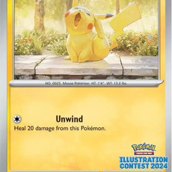 [BUNJANG] Pokemon Card Illustration Contest 2024 'Yawning Chu' Pikachu Promo Pack (Sealed) / [미개봉] 포켓몬 카드 일러스트 콘테스트 2024 '하품츄' 피카츄 프로
