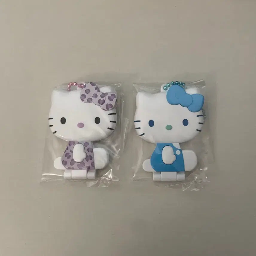 [BUNJANG] Hello Kitty Mirror Collection Gumi Keychain Purple Gal & Blue Bundle Set / [새상품] 헬로키티 미러 컬렉션 구미 키링 퍼플갸루&블루 일괄