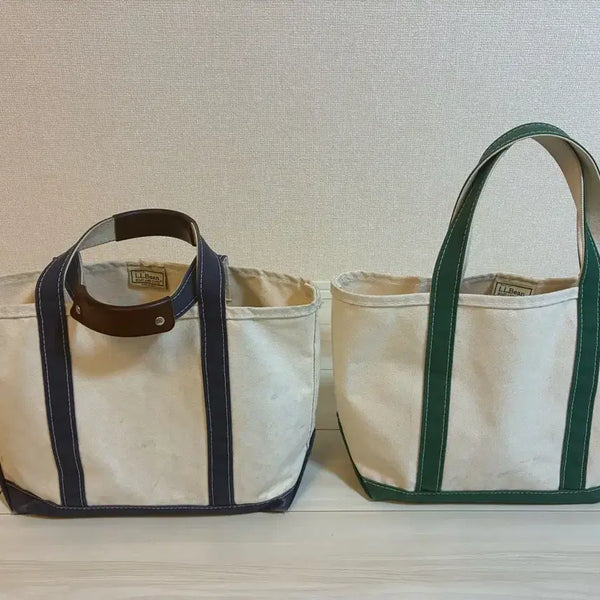 [BUNJANG] LL Bean Tote Bag M Size Bundle Set (Navy & Green) with Leather Handles / 엘엘빈 토트백 M사이즈 판매합니다. (일괄)