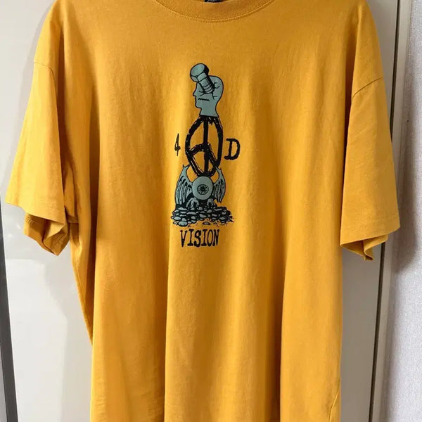[BUNJANG] Brain Dead Graphic T-Shirt Mustard L / 브레인데드 티셔츠 L