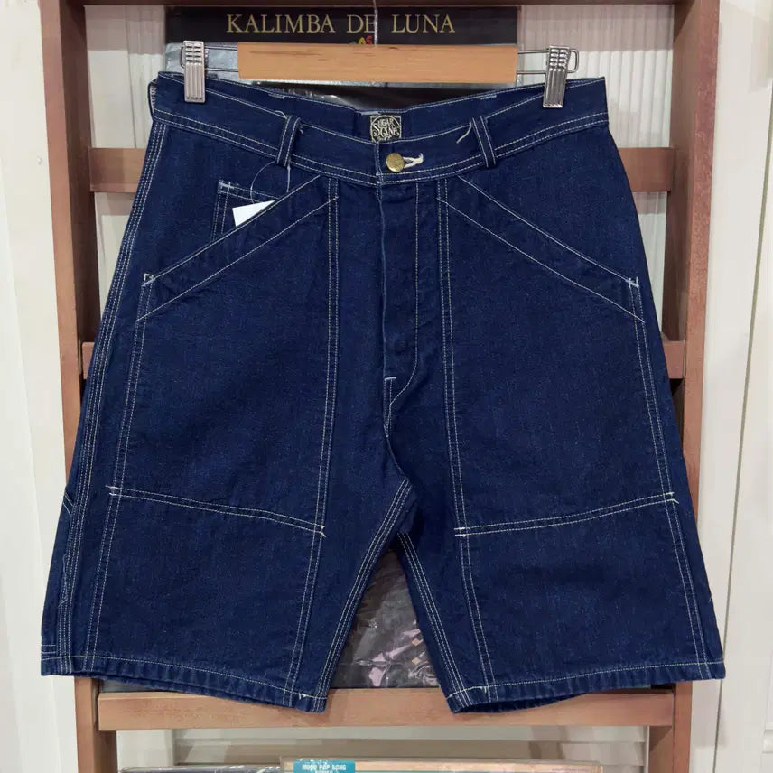 [BUNJANG] SUGA CANE 758 Denim Carpenter Shorts / 슈가케인 758 데님 카펜터 반바지