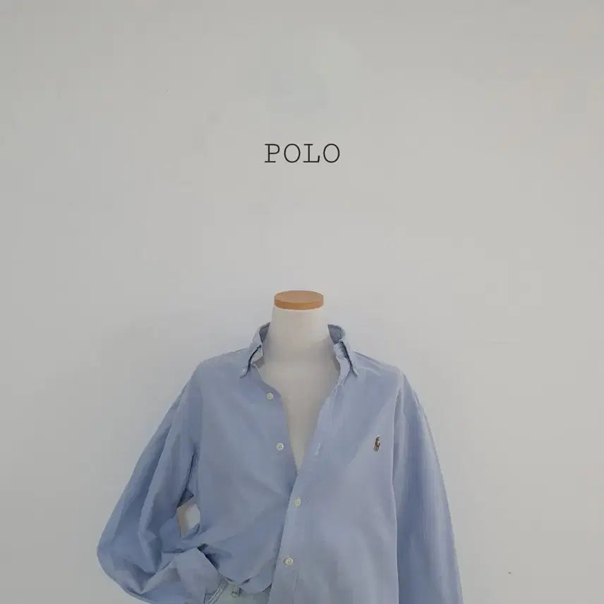 [BUNJANG] Polo Ralph Lauren Oxford Shirt Pastel Blue - Size M / No.26061410 폴로 랄프로렌 옥스포드 셔츠 파스텔블루
