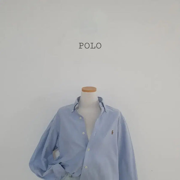 [BUNJANG] Polo Ralph Lauren Oxford Shirt Pastel Blue - Size M / No.26061410 폴로 랄프로렌 옥스포드 셔츠 파스텔블루