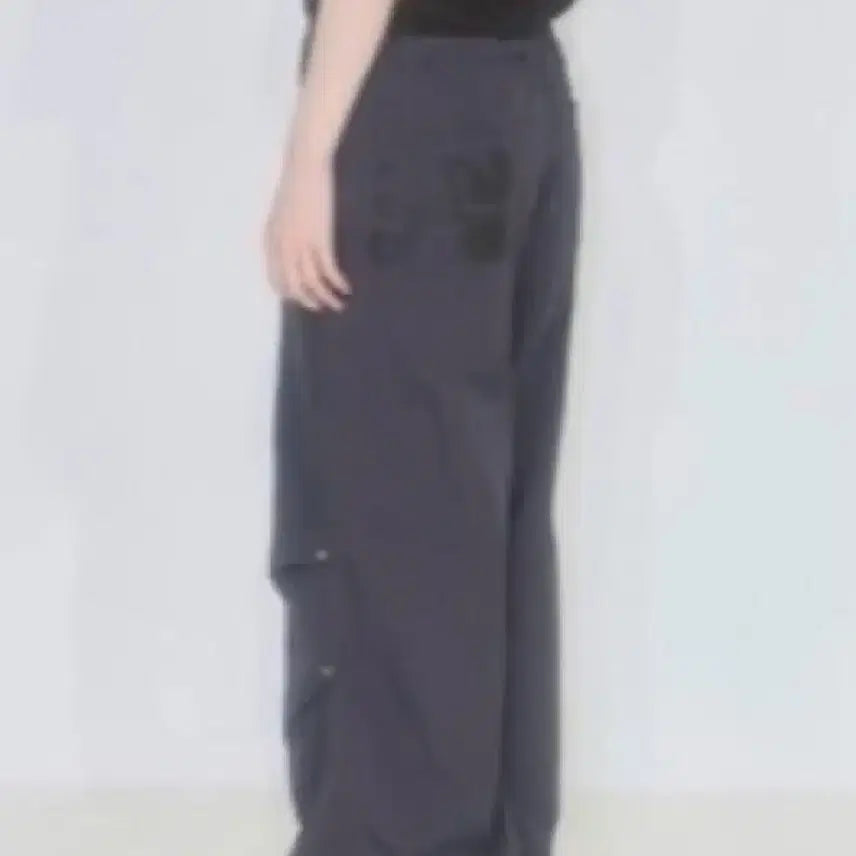 [BUNJANG] Illygo Pintuck Wide Pants Charcoal / 일리고 핀턱 와이드 팬츠 차콜
