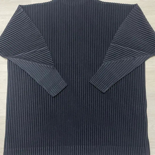 [BUNJANG] Homme Plissé Issey Miyake MC December Mock Neck Long Sleeve Top Black / [02] 옴므 플리세 이세이 미야케 MC 디셈버 모크넥 롱슬리브 탑 블랙