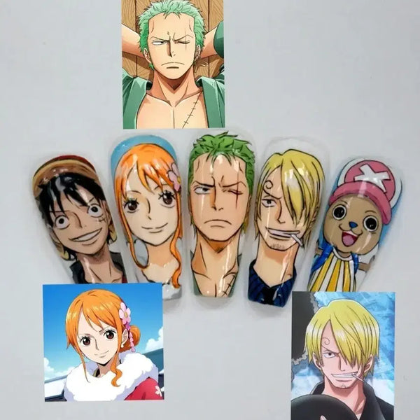[BUNJANG] One Piece Nail Tips | Custom Character Nail Art / [Open Event] 원피스 네일팁 | 오타쿠네일  | 캐릭터네일
