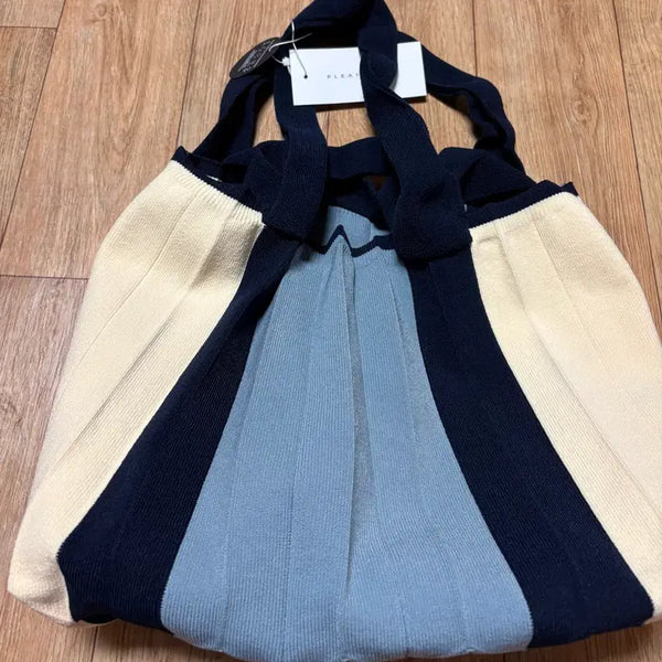 [BUNJANG] Pleats Mama Two-Way Shopper Bag - Blue / 플리츠마마 투웨이 쇼퍼백 블루