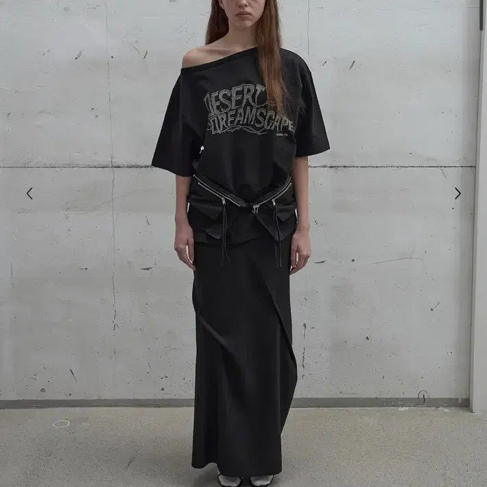 [BUNJANG] LCDC Asymmetric Printed T-Shirt / lcdc ASYMMETRIC PRINTED T-SHIRT 새상품