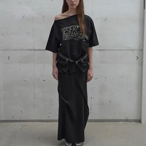 [BUNJANG] LCDC Asymmetric Printed T-Shirt / lcdc ASYMMETRIC PRINTED T-SHIRT 새상품