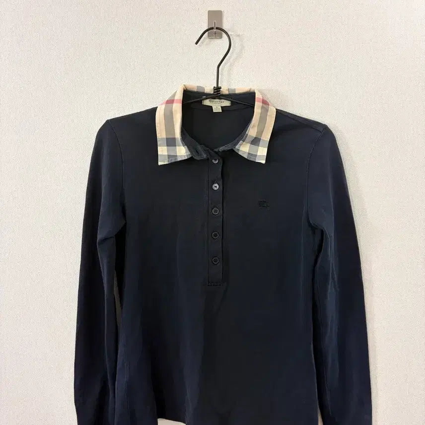 [BUNJANG] Burberry Long Sleeve Polo Shirt Size S / 버버리 긴팔 카라 티셔츠 S