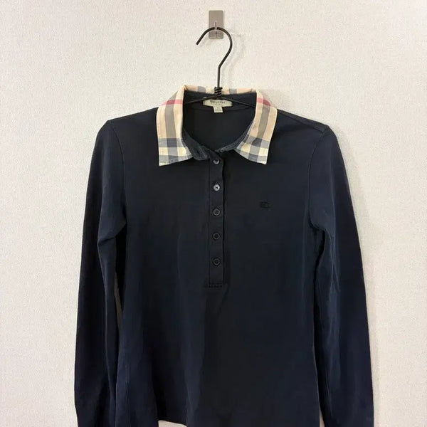 [BUNJANG] Burberry Long Sleeve Polo Shirt Size S / 버버리 긴팔 카라 티셔츠 S