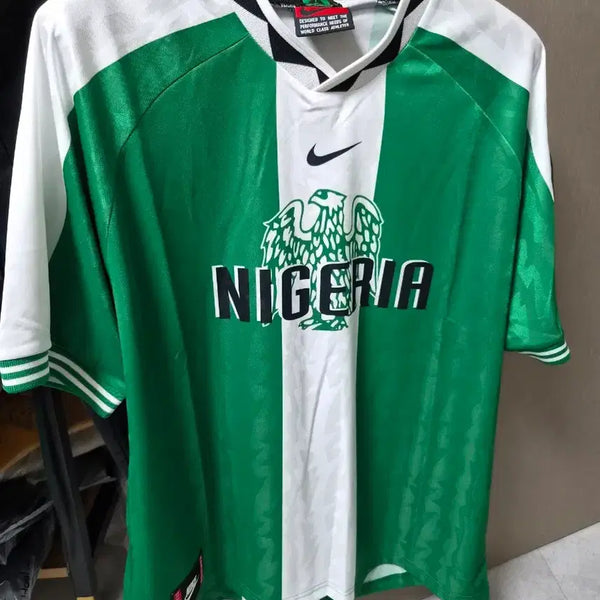 [BUNJANG] Nike Nigeria 1996 Retro Soccer Replica Jersey / S, L ) 나이키 나이지리아 1996 레트로 사커 레플리카 저지 코트