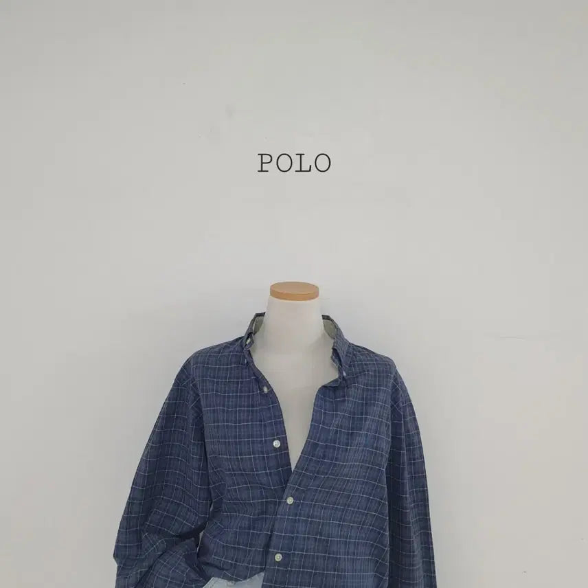 [BUNJANG] Polo Ralph Lauren Check Shirt Blue / No.26061506 폴로 체크 셔츠 남방 블루