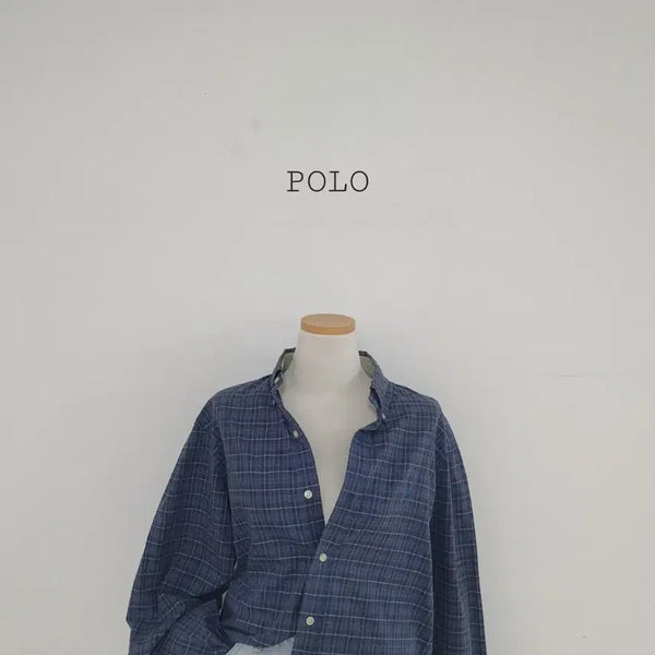 [BUNJANG] Polo Ralph Lauren Check Shirt Blue / No.26061506 폴로 체크 셔츠 남방 블루