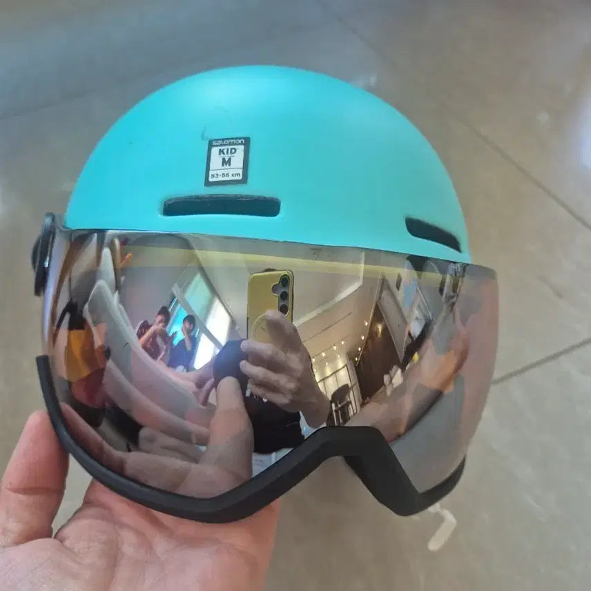 [BUNJANG] Salomon Junior Ski Helmet with Visor - Size M / 살로몬 아동 주니어 스키 헬멧 M 사이즈, 바이저헬멧