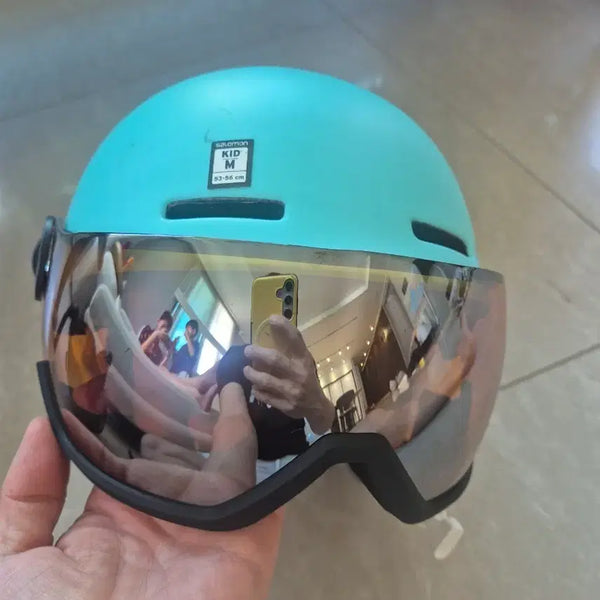 [BUNJANG] Salomon Junior Ski Helmet with Visor - Size M / 살로몬 아동 주니어 스키 헬멧 M 사이즈, 바이저헬멧