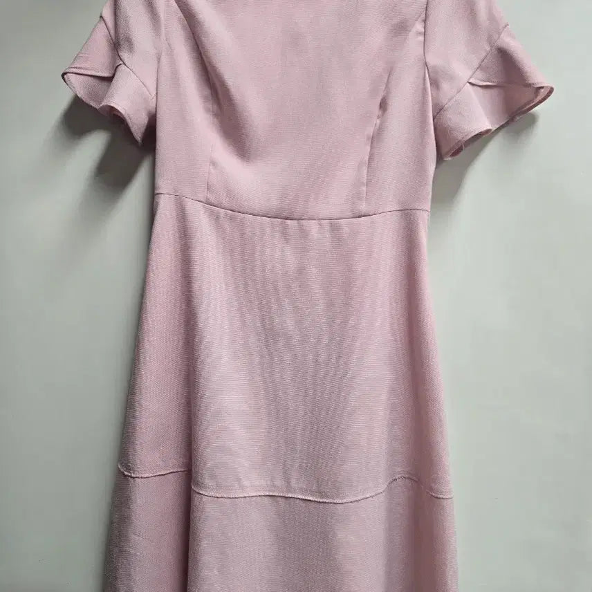 [BUNJANG] LINE Pink Short Sleeve Dress Size 55 / 라인 핑크 반팔원피스 55