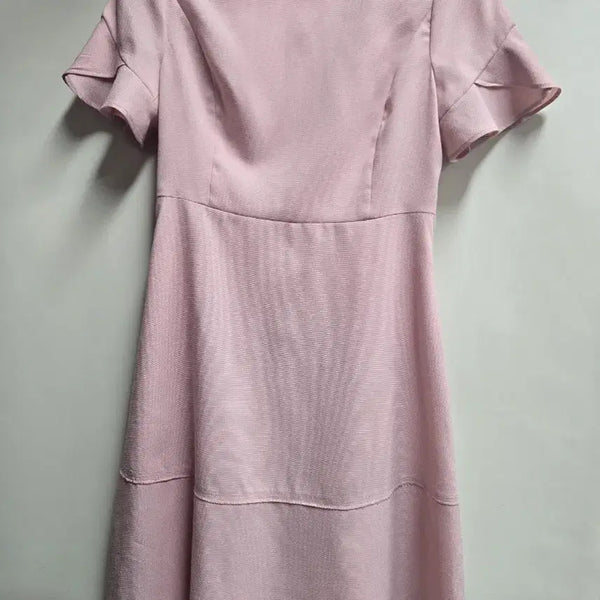 [BUNJANG] LINE Pink Short Sleeve Dress Size 55 / 라인 핑크 반팔원피스 55