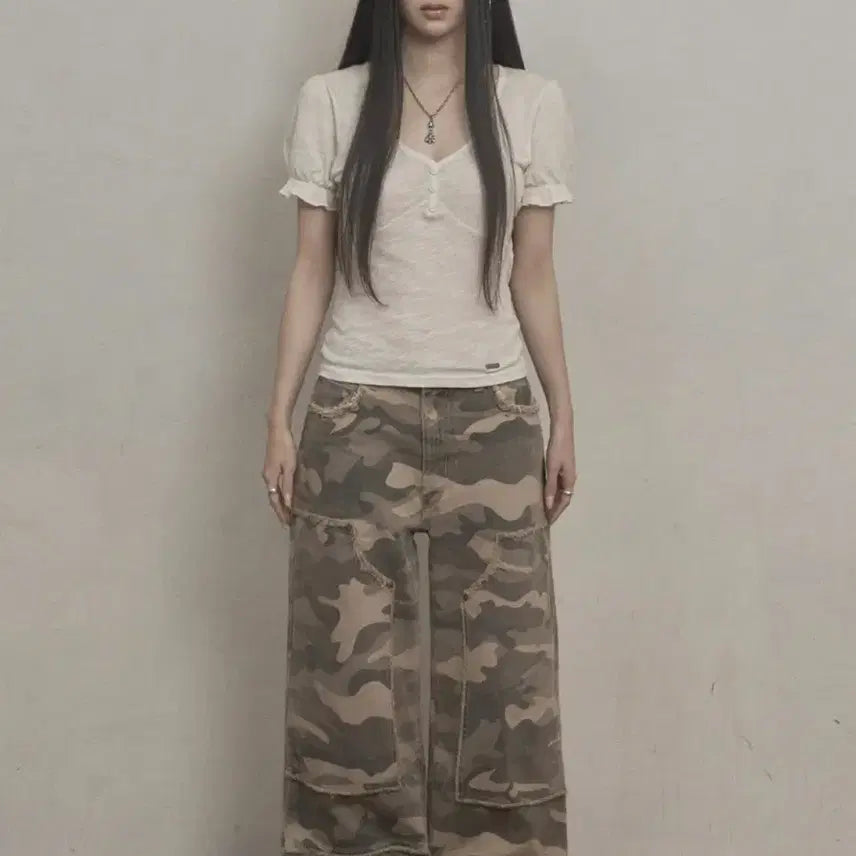 [BUNJANG] Sand Camo Pants / 카키포인트 샌드 카모 팬츠 Sand Camo Pants S