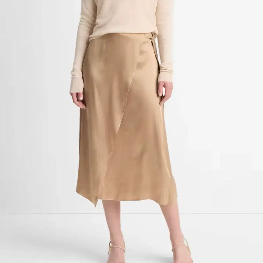 [BUNJANG] Vince Satin Wrap Skirt / 빈스새틴랩스커트