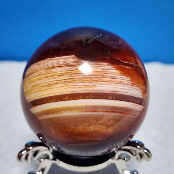 [BUNJANG] Natural Carnelian Crystal Sphere with Stand / 천연크리스탈 카넬리안 원석 구체+받침대