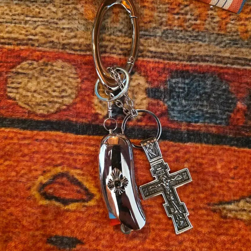 [BUNJANG] 3Cross Cross & Cross Lighter Keyring / 3cross cross&cross keyring