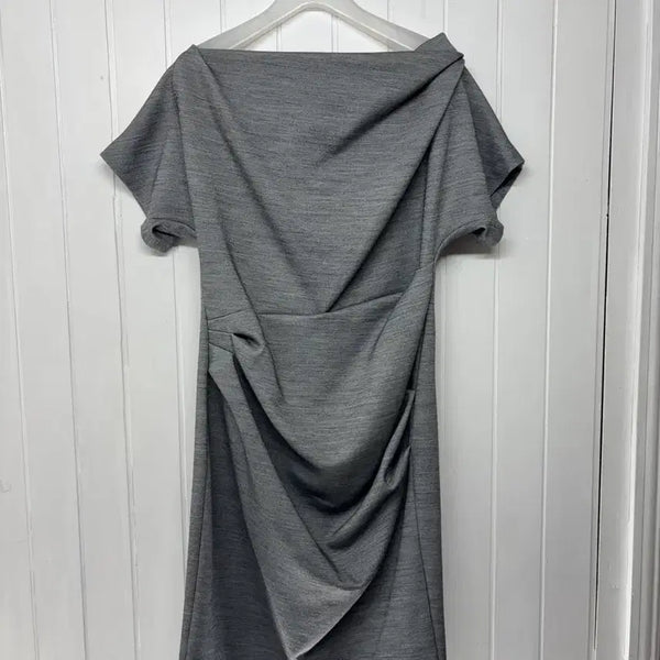 [BUNJANG] The Izzat Grey Draping Dress Size 55 / 더아이잗 그레이 드레이핑 원피스 여성55 바